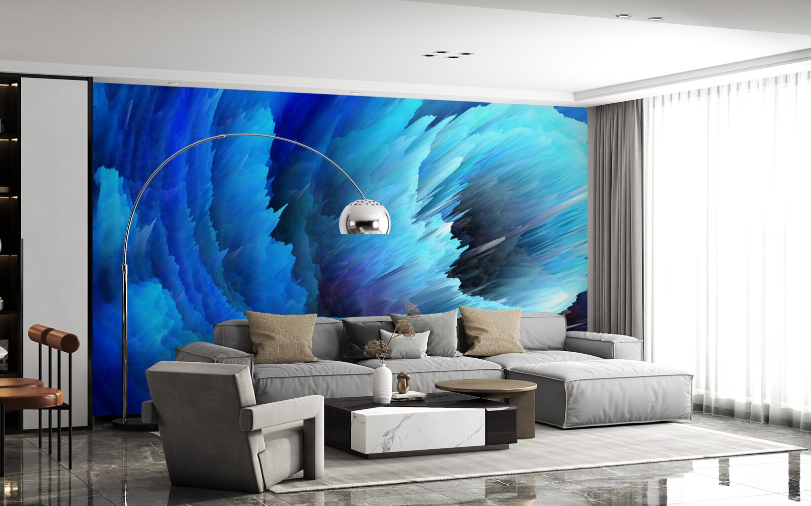 Fotobehang bevroren abstractie van rozen