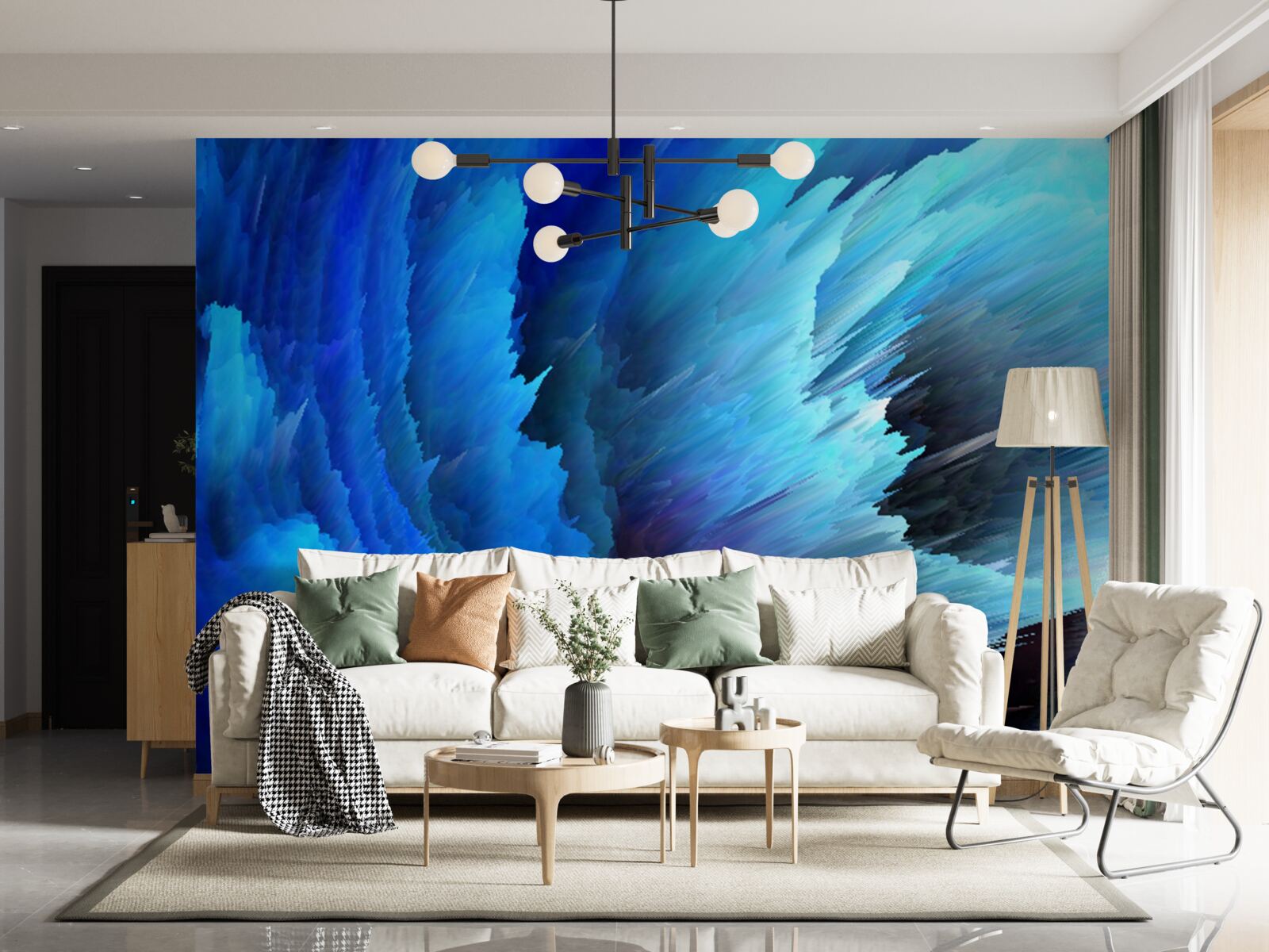 Fotobehang bevroren abstractie van rozen