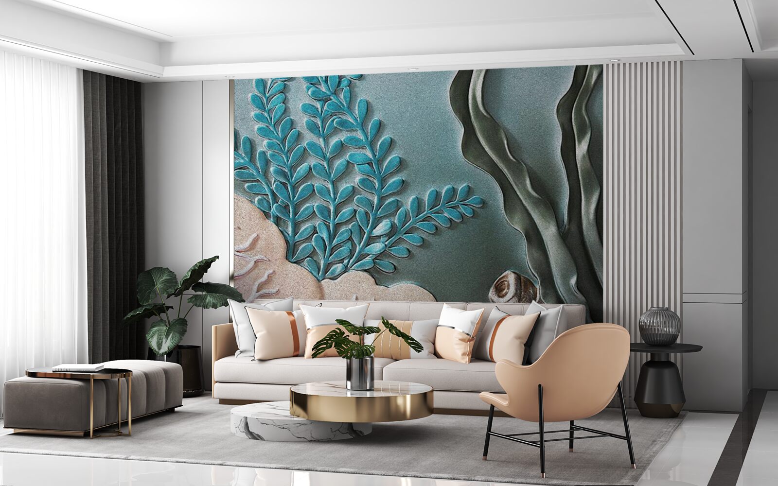 Fotobehang waterplanten en zeewier