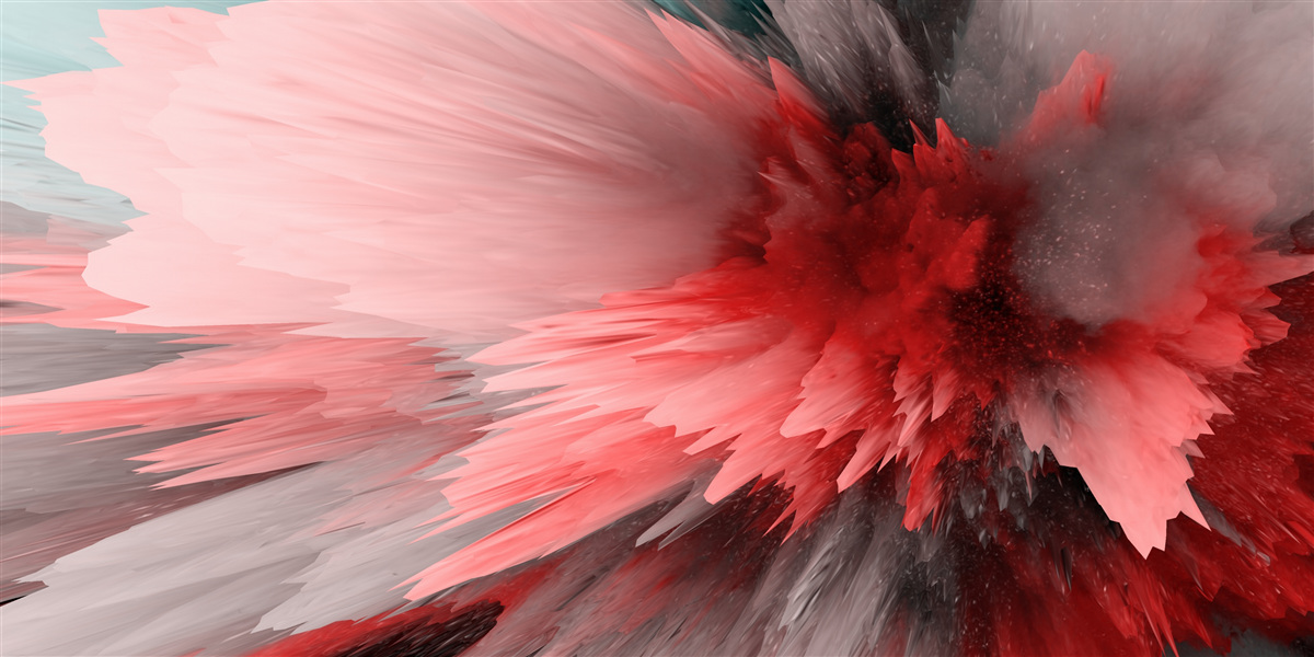 Fotobehang Energiek accent in scharlakenrode tinten