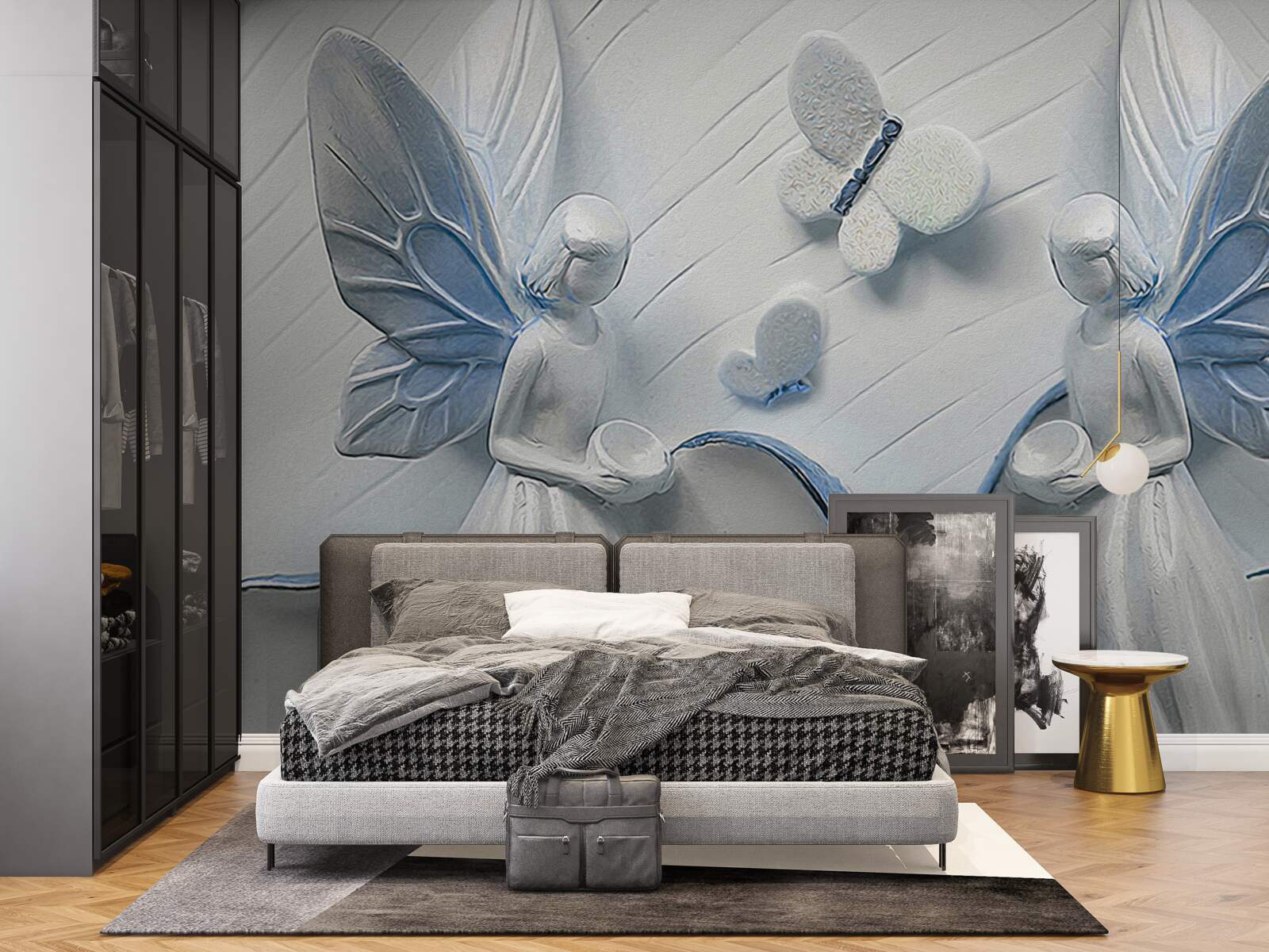 Fotobehang vrouwen met vlindervleugels