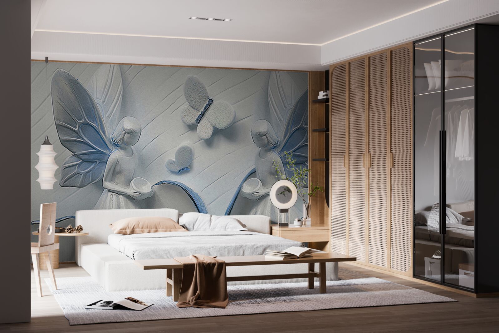 Fotobehang vrouwen met vlindervleugels