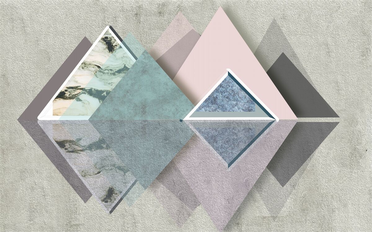 Fotobehang abstract woud van geometrie