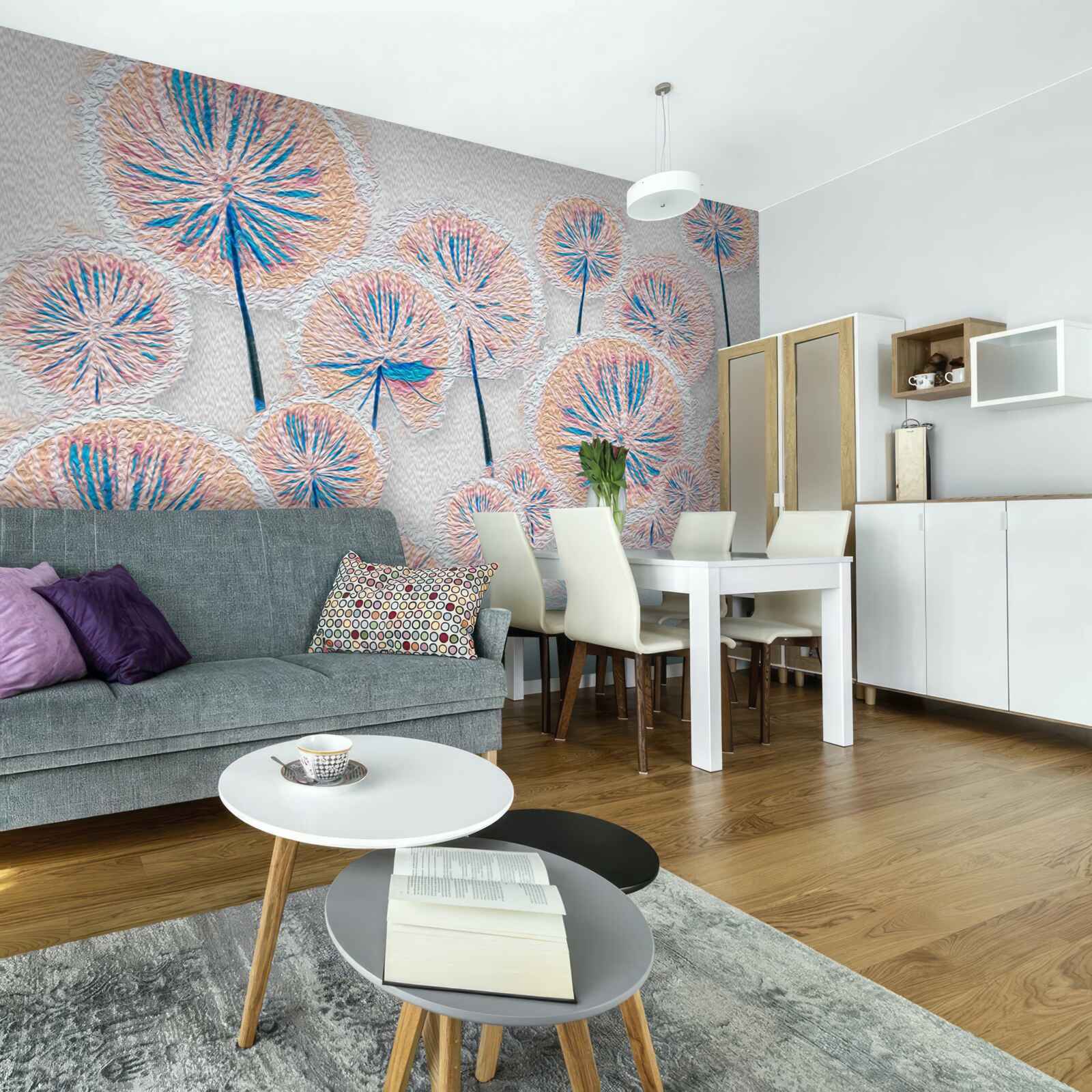 Fotobehang Paardenbloem op hoogtepunt van bloei