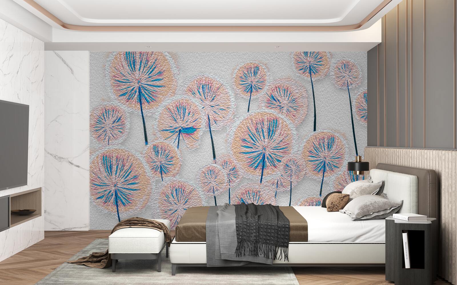 Fotobehang Paardenbloem op hoogtepunt van bloei