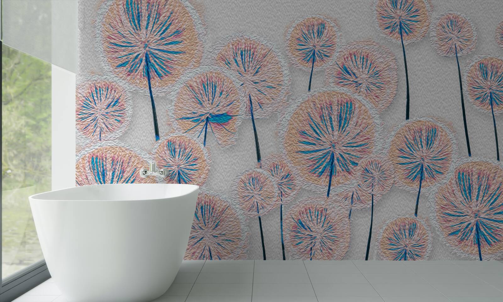 Fotobehang Paardenbloem op hoogtepunt van bloei