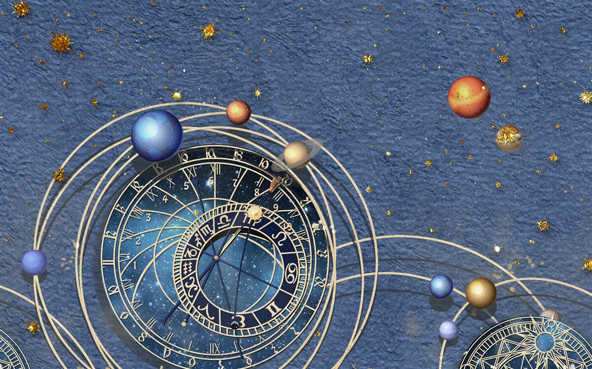 Fotobehang het concept van planetaire beweging binnen het sterrenstelsel