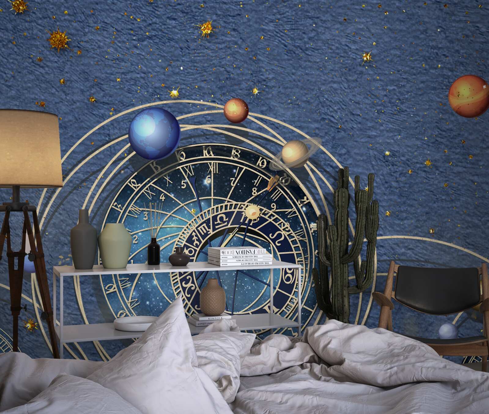 Fotobehang het concept van planetaire beweging binnen het sterrenstelsel