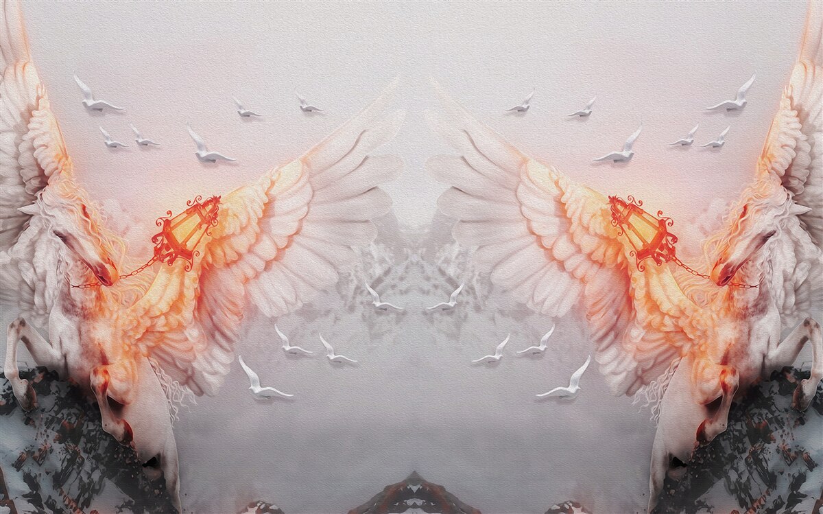 Fotobehang spanwijdte naar de hemel