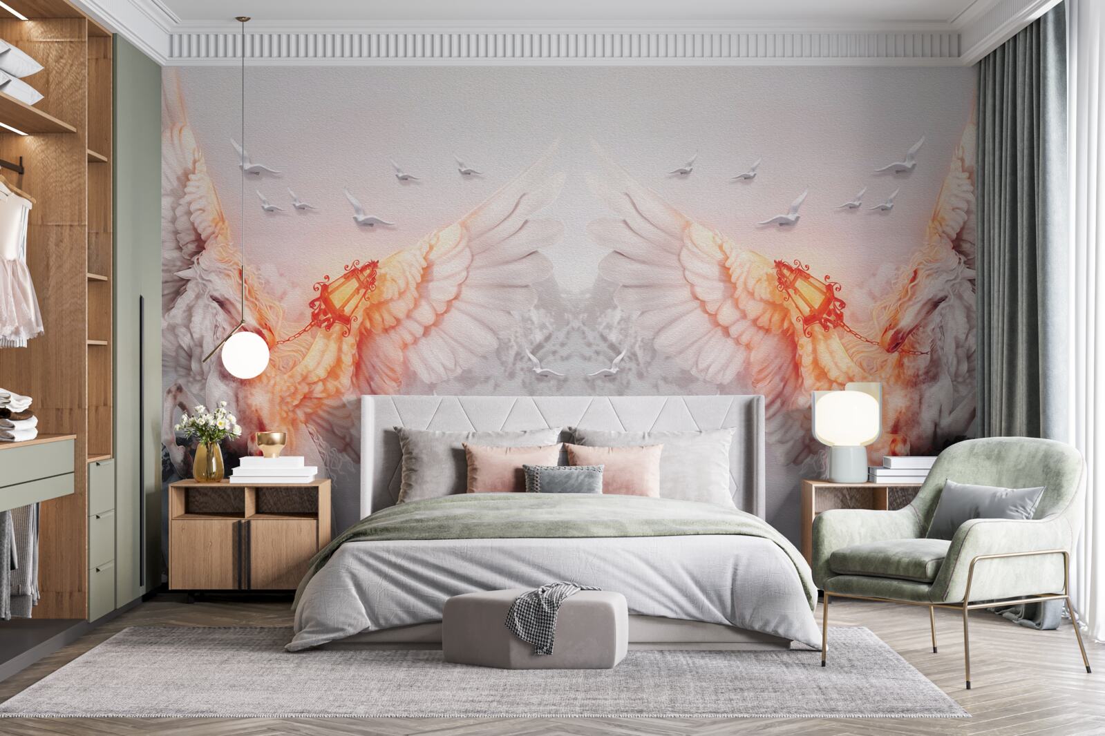 Fotobehang spanwijdte naar de hemel