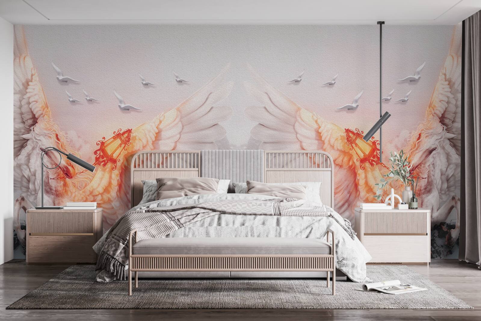 Fotobehang spanwijdte naar de hemel