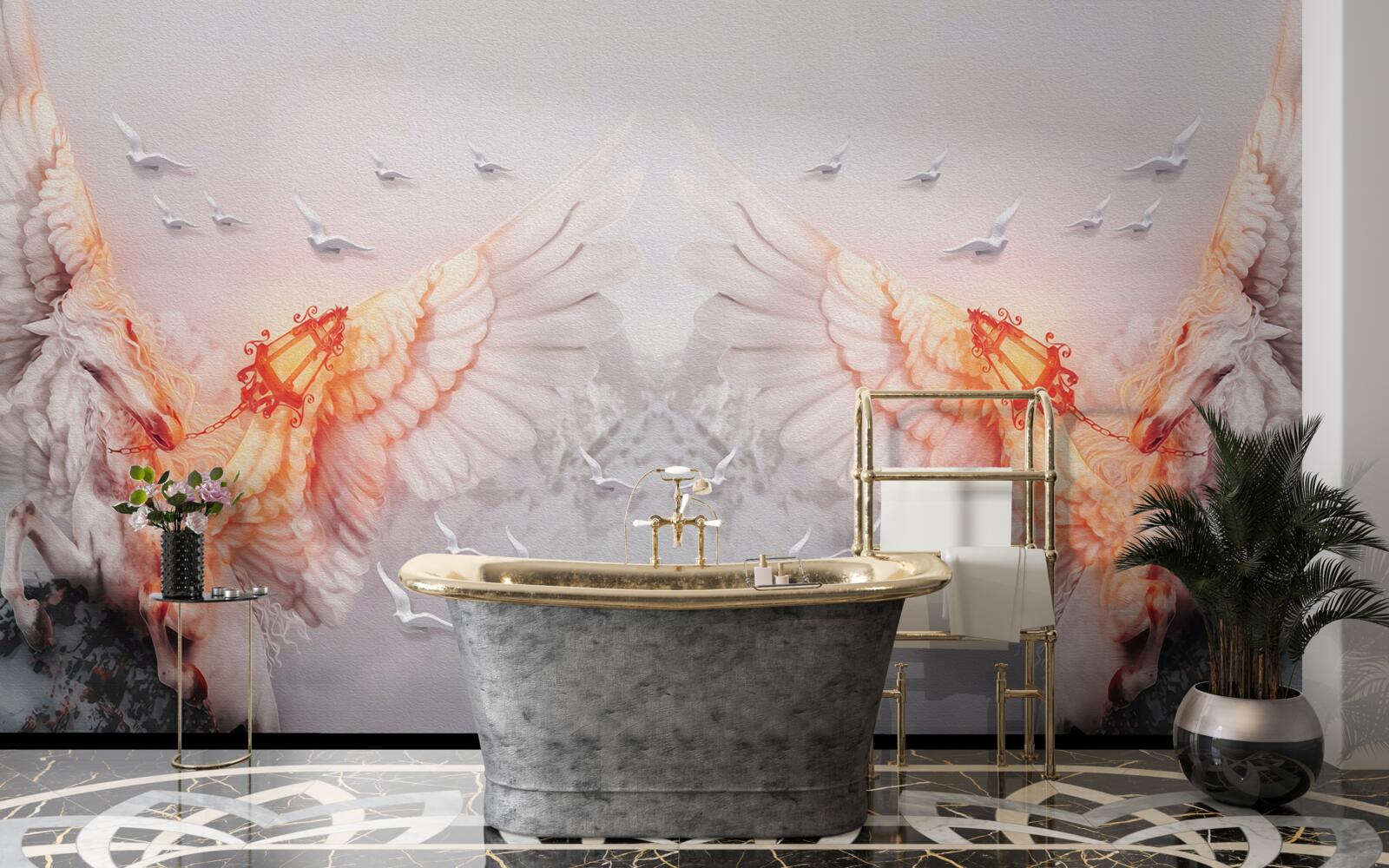 Fotobehang spanwijdte naar de hemel