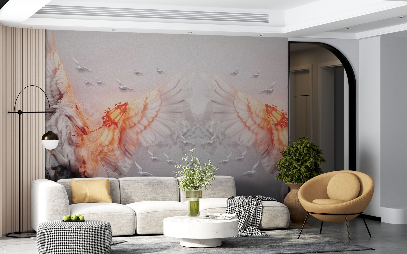 Fotobehang spanwijdte naar de hemel