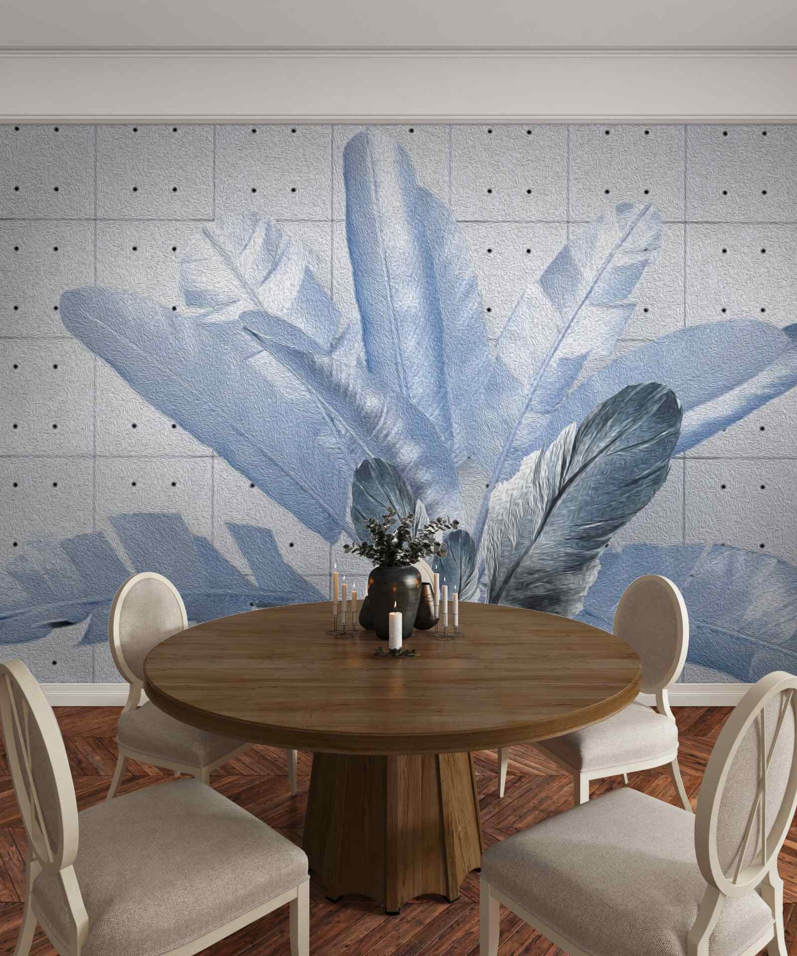 Fotobehang vormen van verschillende veren