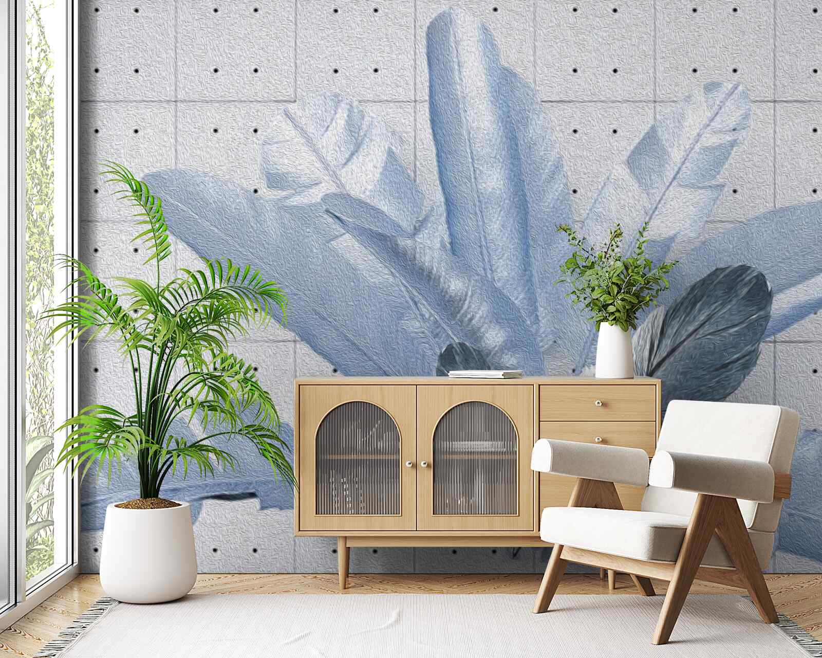 Fotobehang vormen van verschillende veren